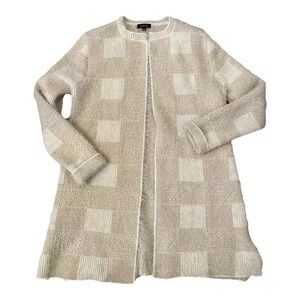 Verve Ami Sweater Cardigan Beige Sz S  Block Business Grannycore